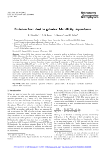 Emission from dust in galaxies: Metallicity dependence