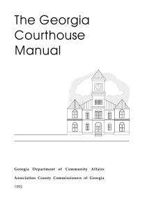 The Georgia Courthouse Manual - Georgia Historic Preservation
