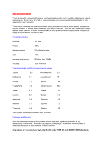 High Nucleotide Yeast Specification