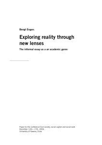 Exploring reality through new lenses