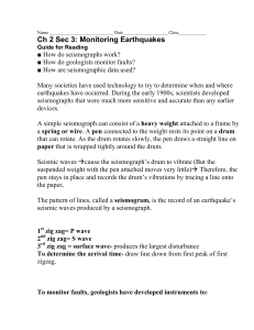Ch 2 Sec 3: Monitoring Earthquakes