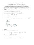 PHY2049 Exam #1 Solutions – Fall 2012