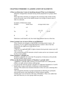 periodic classification - cpprashanths Chemistry