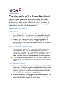 GCSE Religious Studies A ethical issues (Buddhism