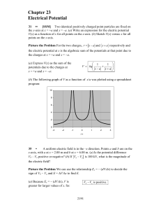 Chapter 23 Electrical Potential