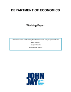 DEPARTMENT OF ECONOMICS Working Paper
