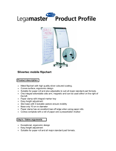 Slivertec mobile flipchart