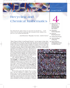 Recycling and Chemical Mathematics