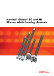 Kanthal® Globar® SG and SR Silicon carbide heating elements