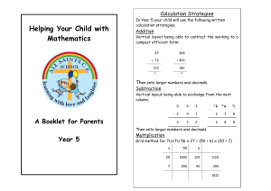 Y5 Parent Booklet