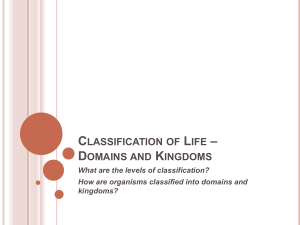 Classification of Life – Domains and Kingdoms