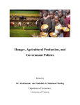 Hunger, Agricultural Production, and Government Policies