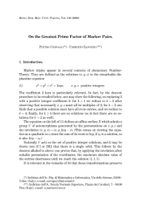 On the Greatest Prime Factor of Markov Pairs.