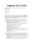 Aspects of a Verb