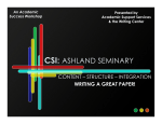 csi - Ashland Theological Seminary