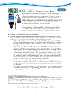 Technology Profile: Mobile Diabetes Management Tools