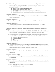 Raven/Johnson Biology 8e Chapter 14 - Answers 1.