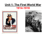 The First World War - Bismarck Public Schools