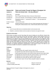 Lesson 2 – Plant and Animal Cells