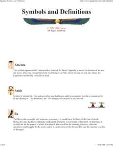 Egyptian Symbols and Defini