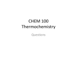 Thermochemistry Questions