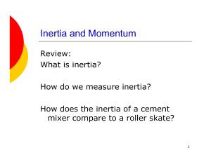 Inertia and Momentum