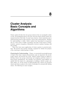 Cluster Analysis: Basic Concepts and Algorithms