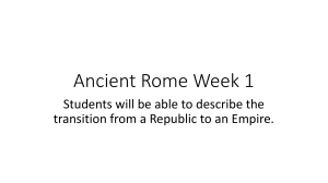 Ancient Rome Week 1