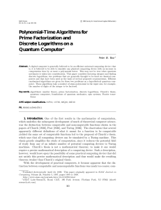 Polynomial-Time Algorithms for Prime Factorization and Discrete