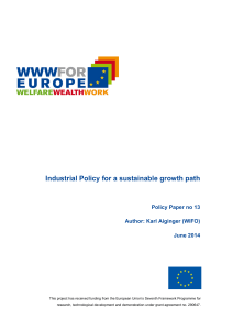 Industrial Policy for a sustainable growth path