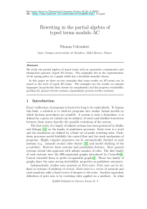 Rewriting in the partial algebra of typed terms modulo AC