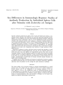 Sex Differences in Immunologic Reponse: Studies of