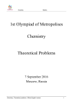 1st Olympiad of Metropolises Chemistry Theoretical Problems