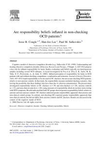 Are responsibility beliefs inflated in non