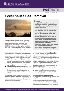 Greenhouse Gas Removal