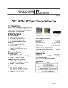 VIP-172AL IP DoorPhone/Intercom