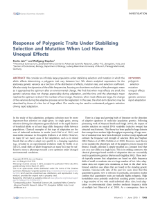 Response of Polygenic Traits Under Stabilizing Selection and