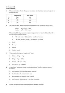 IB Chemistry HL Topic5 Questions 1. Which