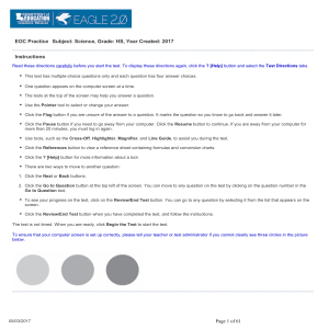 Page 1 of 61 EOC Practice Subject: Science, Grade: HS, Year