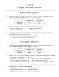 French 1 Chapter 7 Grammar Review