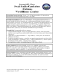 10th Grade World History (Combo) Standards
