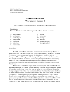 GED Social Studies Worksheet: Lesson 2