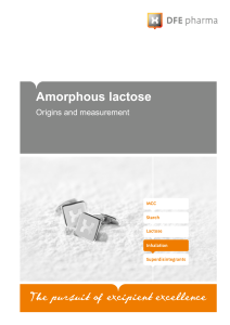 Amorphous lactose