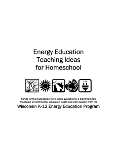 Energy Education Teaching Ideas for Homeschool
