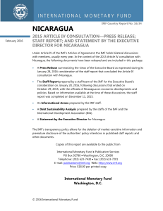 Nicaragua: 2015 Article IV