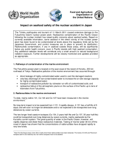 Impact on Seafood Safety on Nuclear Accident in Japan