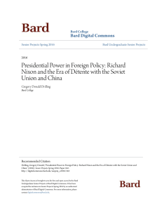 Presidential Power in Foreign Policy: Richard Nixon and the Era of