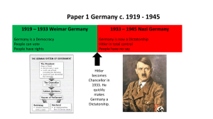 Germany Revision - Westfield School