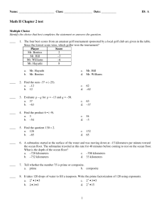 ExamView - math 2 chapter 2 test.tst