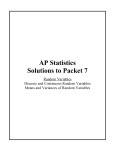 AP Statistics Solutions to Packet 7